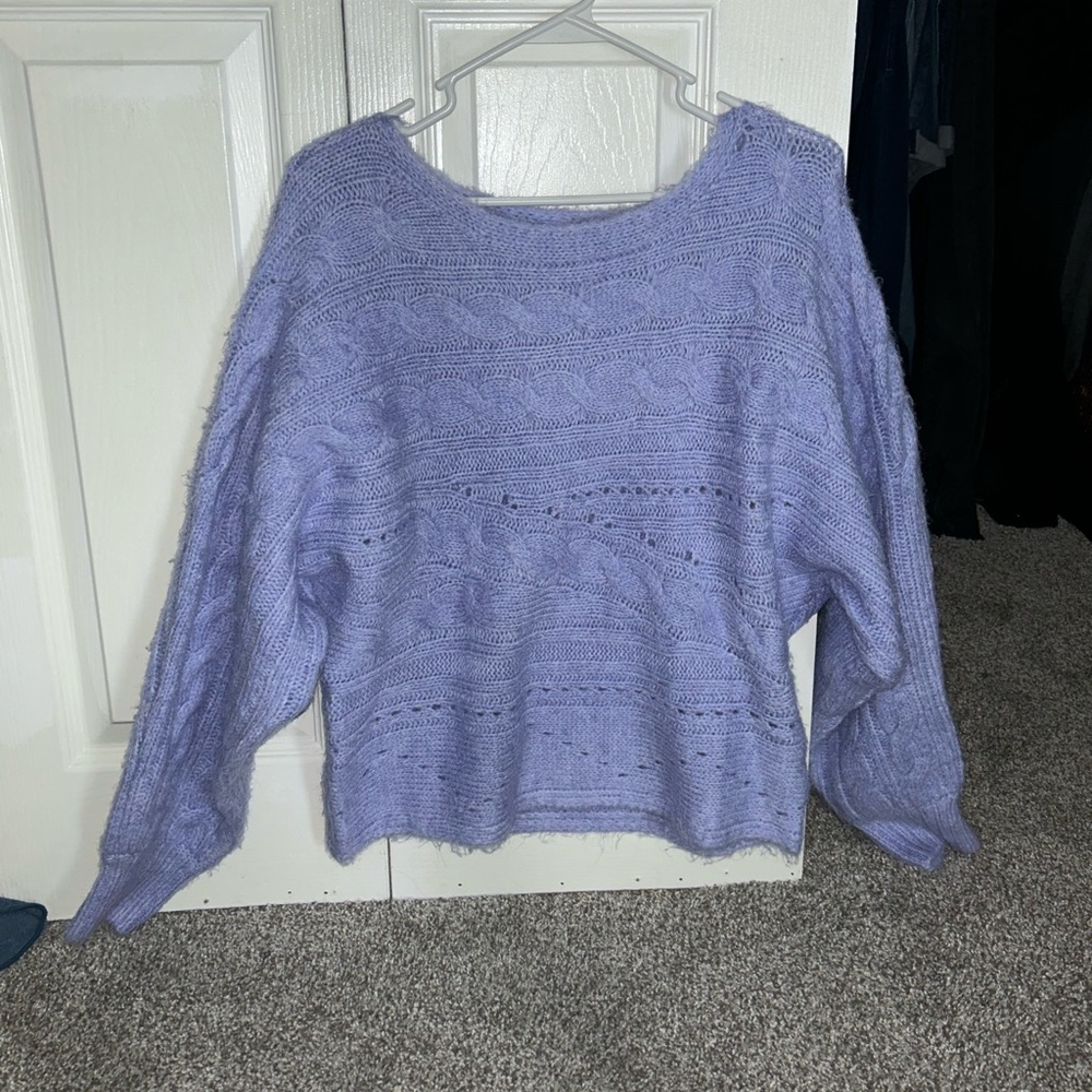 Cozy lavender sweater. Size medium.